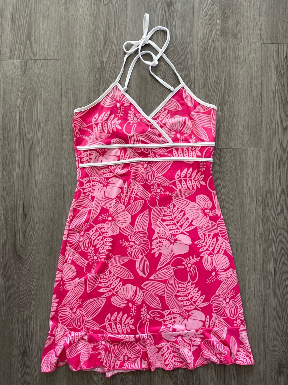 VTG Y2K Finesse pink floral printed dress